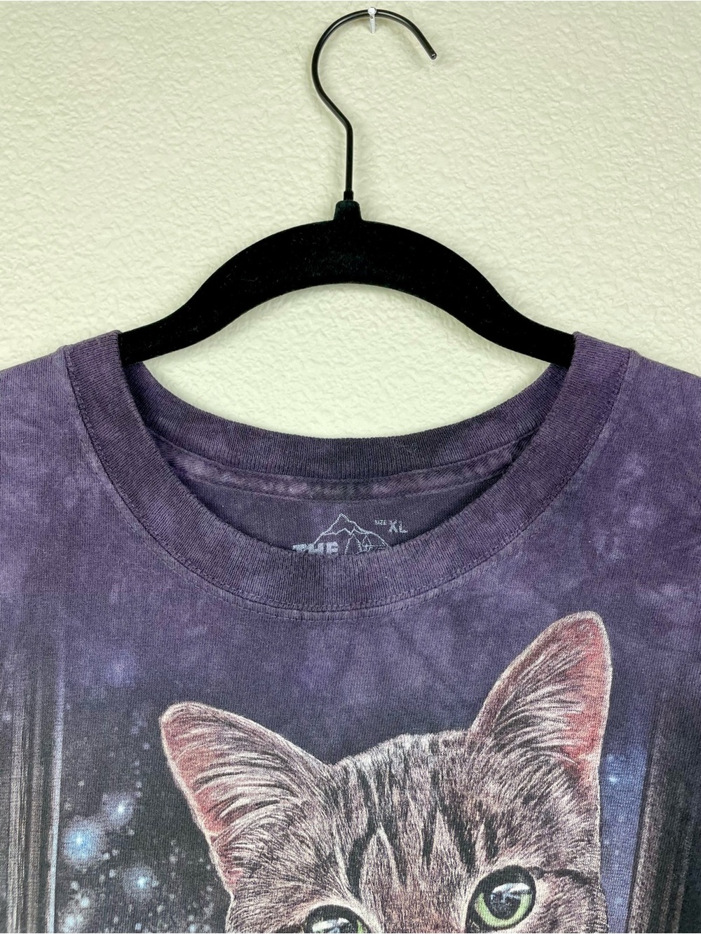 The Mountain Men's XL The Fortune Teller Cat Classic Cotton T-Shirt Magic Purple - Picture 7 of 12
